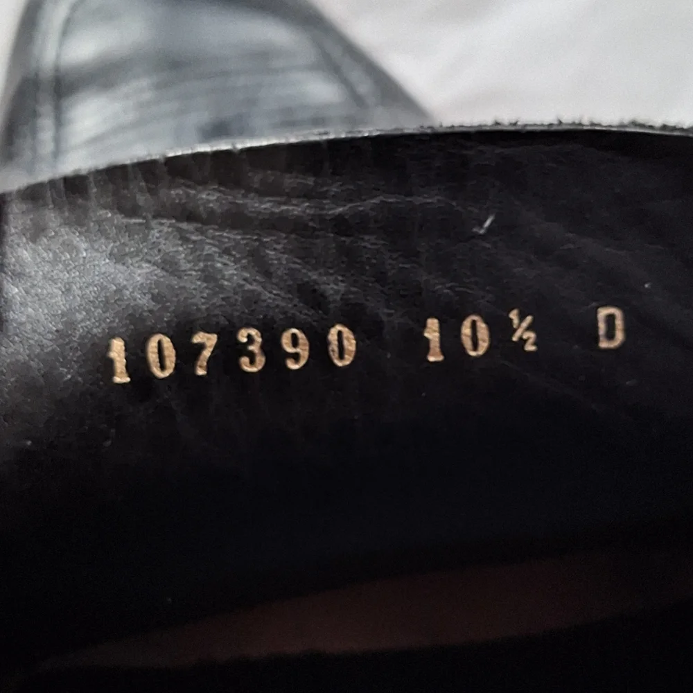 Vintage Gucci Handmade Dress Black Leather Loafer Men US size 10.5 D - Picture 12 of 15